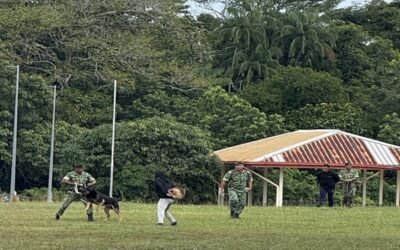 K-9 UNIT CONDUCTS PRESENTATION AND DOG DEMONSTRATION AT INFANTRY SCHOOL